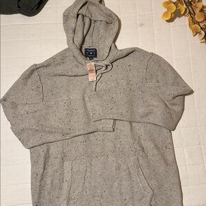American Eagle Outfitters Light tan Knit Sweater with hood